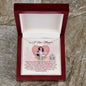 To A New Mum - CZ Cross Necklace with Message Card & QR code for E-Card