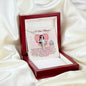 To A New Mum - CZ Cross Necklace with Message Card & QR code for E-Card