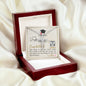 To My Daughter - CZ Cross Necklace with Graduation Message Card & QR code for E-card