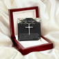 Daughter To Mother In Law - CZ Cross Necklace with Message Card