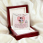 To A New Mum - CZ Cross Necklace with Message Card & QR code for E-Card