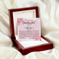 To My Granddaughter - CZ Cross Necklace with Message Card
