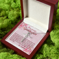 To My Granddaughter - CZ Cross Necklace with Message Card