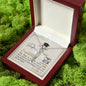 To My Daughter - CZ Cross Necklace with Graduation Message Card & QR code for E-card