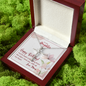 To My Daughter - CZ Cross Necklace with Birthday Message Card