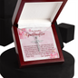 To My Granddaughter - CZ Cross Necklace with Message Card