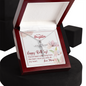 To My Daughter - CZ Cross Necklace with Birthday Message Card