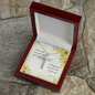 CZ Cross Necklaces with Bible Verse Card - Isaiah 46:4