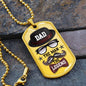 To Dad - The Man, The Myth, The Legend Military Style Dog Tag Necklace - Loving Family