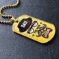 To Dad - The Man, The Myth, The Legend Military Style Dog Tag Necklace - Loving Family