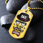 To Dad - The Man, The Myth, The Legend Military Style Dog Tag Necklace - Loving Family