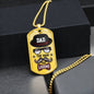 To Dad - The Man, The Myth, The Legend Military Style Dog Tag Necklace - Loving Family