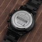 Isaiah 40:31 Bible Verse Engraved Design Black Chronograph Watch