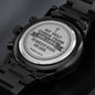 Psalms 121:2 Bible Verse Engraved Design Black Chronograph Watch