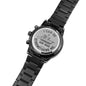 Phil 4:13 Bible Verse Engraved Design Black Chronograph Watch
