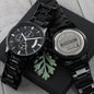 Isaiah 40:31 Bible Verse Engraved Design Black Chronograph Watch