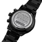 To My Hubby - A Quote for Father - Engraved Design Black Chronograph Watch - Loving Family