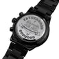 To My Dad - Fatherhood Quote Engraved Design Black Chronograph Watch - Loving Family