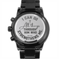 Phil 4:13 Bible Verse Engraved Design Black Chronograph Watch