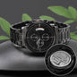 Father Is A Guiding Light - Quote Engraved Design Black Chronograph Watch - Loving Family