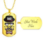 To Dad - The Man, The Myth, The Legend Military Style Dog Tag Necklace - Loving Family