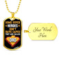 To Dad - You Are A Super Hero - Military Style Dog Tag Necklace - Loving Family
