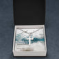 Cross Military Style Ball Chain Necklace with Bible Verse Card - Matthew 17:20