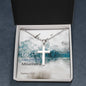 Cross Military Style Ball Chain Necklace with Bible Verse Card - Matthew 17:20
