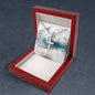 Cross Military Style Ball Chain Necklace with Bible Verse Card - Matthew 17:20