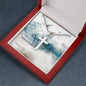 Cross Military Style Ball Chain Necklace with Bible Verse Card - Matthew 17:20