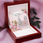 To My Daughter - Graceful Love Giraffe Necklace with Message Card with QR code for E-Card