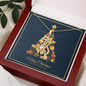 Graceful Love Giraffe Necklace with Christmas Card