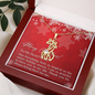 To My Best Friend - Graceful Love Giraffe Necklace with Christmas Message Card