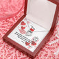 To My Lovey Wifey - Forever Love Necklace with V-day Message Card & QR code for E-Card