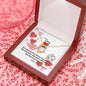 To My Lovey Wifey - Forever Love Necklace with V-day Message Card & QR code for E-Card