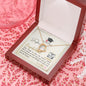 To My Daughter - Forever Love Necklace with Graduation Message Card & QR code for E-Card