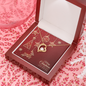 Forever Love Necklace with Christmas Card - Red