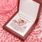 To A New Mom - Forever Love Necklace with Happy 1st Mother's Day Message Card & QR code for E-Card