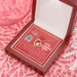 To My Wife - Forever Love Necklace with V-day Message Card & QR code for E-Card