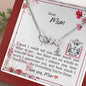 Dear Mom - Scripted Love Necklace with Message Card with QR cord for E-Card