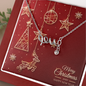 Scripted Love Necklace with Christmas Card - Red