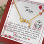 Dear Mom - Scripted Love Necklace with Message Card with QR cord for E-Card