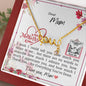 Dear Mum - Scripted Love Necklace with Mother's Day Message Card & QR code for E-Card