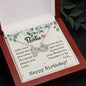 To My Bestie - Infinity Hearts Necklace with Birthday Message Card