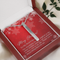 To My Best Friend - Engraved 4 Sided Stick Necklace with Christmas Message Card