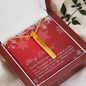 To My Best Friend - Engraved 4 Sided Stick Necklace with Christmas Message Card