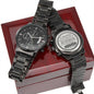 To My Hubby - A Quote for Father - Engraved Design Black Chronograph Watch - Loving Family