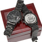 Phil 4:13 Bible Verse Engraved Design Black Chronograph Watch