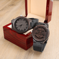 To My Dad - Fatherhood Quote Engraved Design Wooden Watch - Loving Family