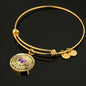 In Memory of Your Loved One - My Mind Still Talks to You... - Circle Adjustable Bangle Bracelet - Loving Family
